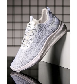 Men Knitted Fabric Air-cushion Shock Absorption Running Shoes